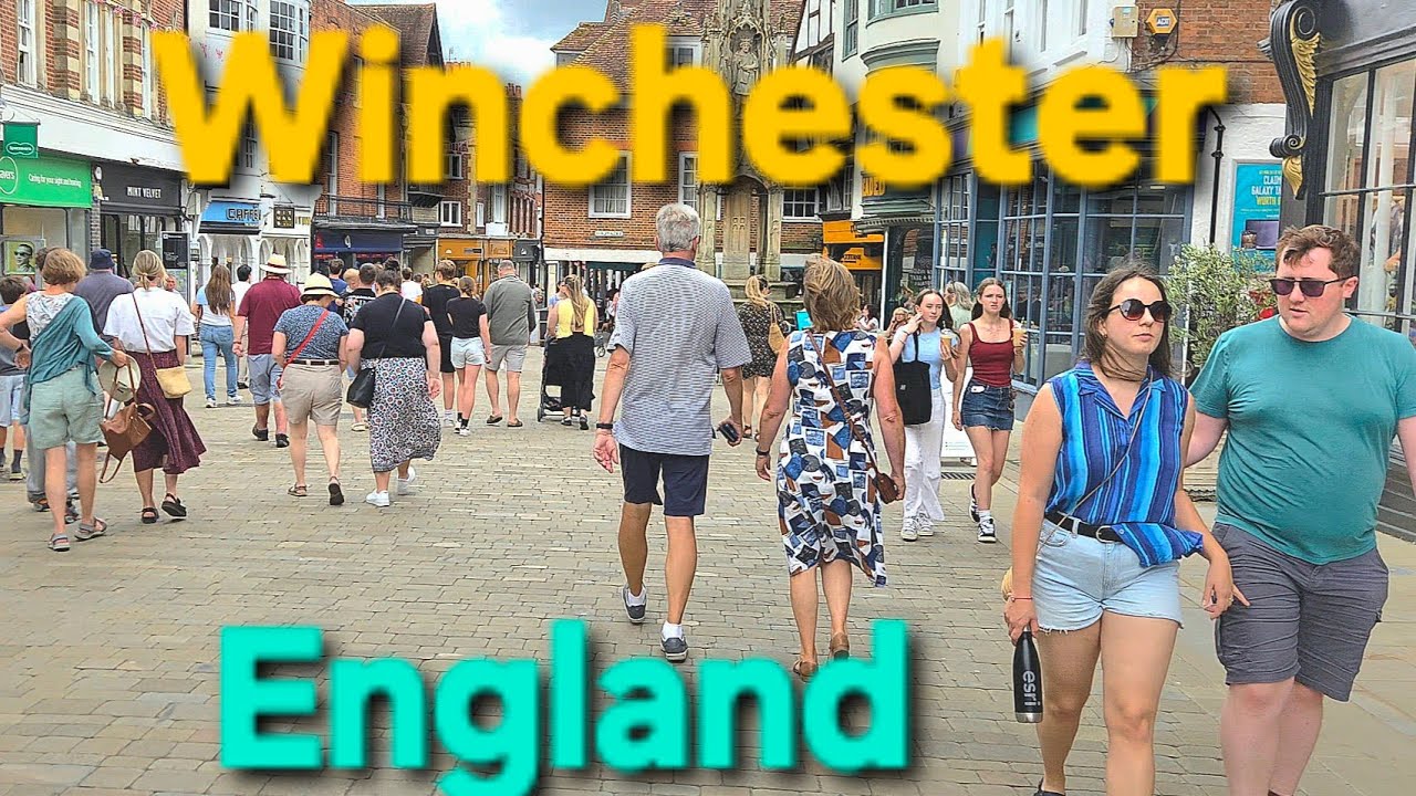 Winchester June 2025 Walking Tour 4k Ultra HD £ England 🏴󠁧󠁢󠁥󠁮󠁧󠁿 UK 🇬🇧