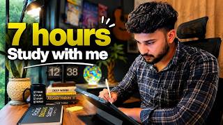 LIVE🛑 7 HOURS Study With Me📚 | Cozy Ambience🌧️ | Pomodoro 50/10 ⏳| Deep Work Mode