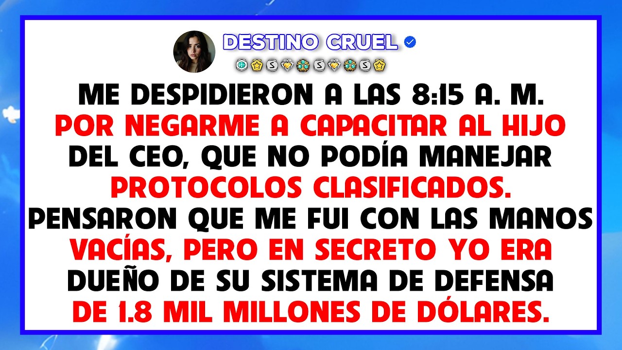 Me despidieron a las 8:15 por no entrenar al hijo del ceo—yo era dueño del sistema de $1.8B