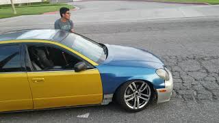 lexus gs300 donuts from outside