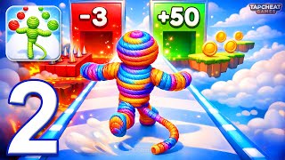 Rope Man Run: Yarn Hero Game - Gameplay Walkthrough Part 2 - Rope Man Quest Run (Android, iOS) screenshot 5