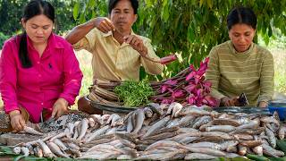 Cooking 25Kg Of Small Fish Crunchy Marinated Fry & Y Sour Water Lily Soup Village Feast