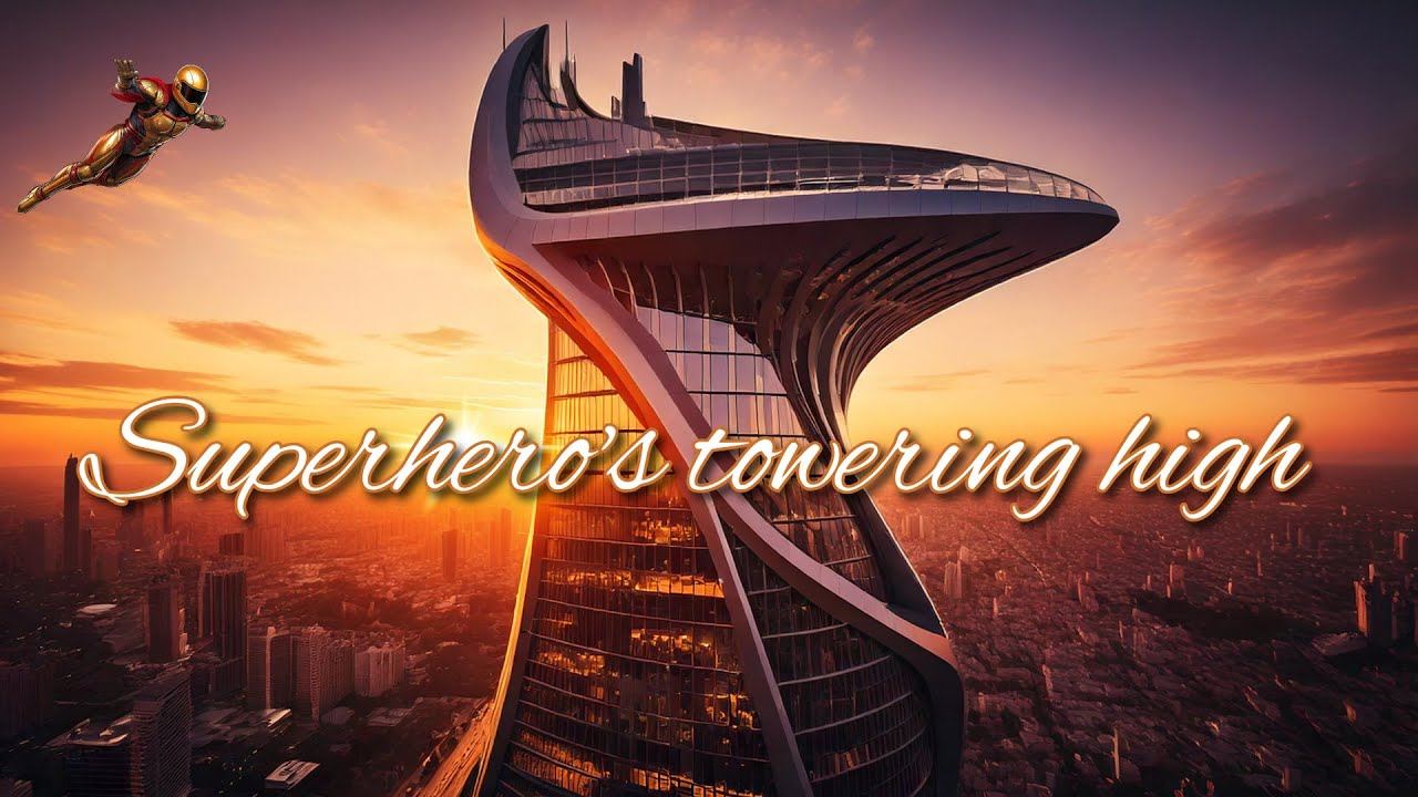 AI-Generated Stark Tower Inspired by Marvel's Avengers | Superhero in the Sky Relaxing Ambient Music