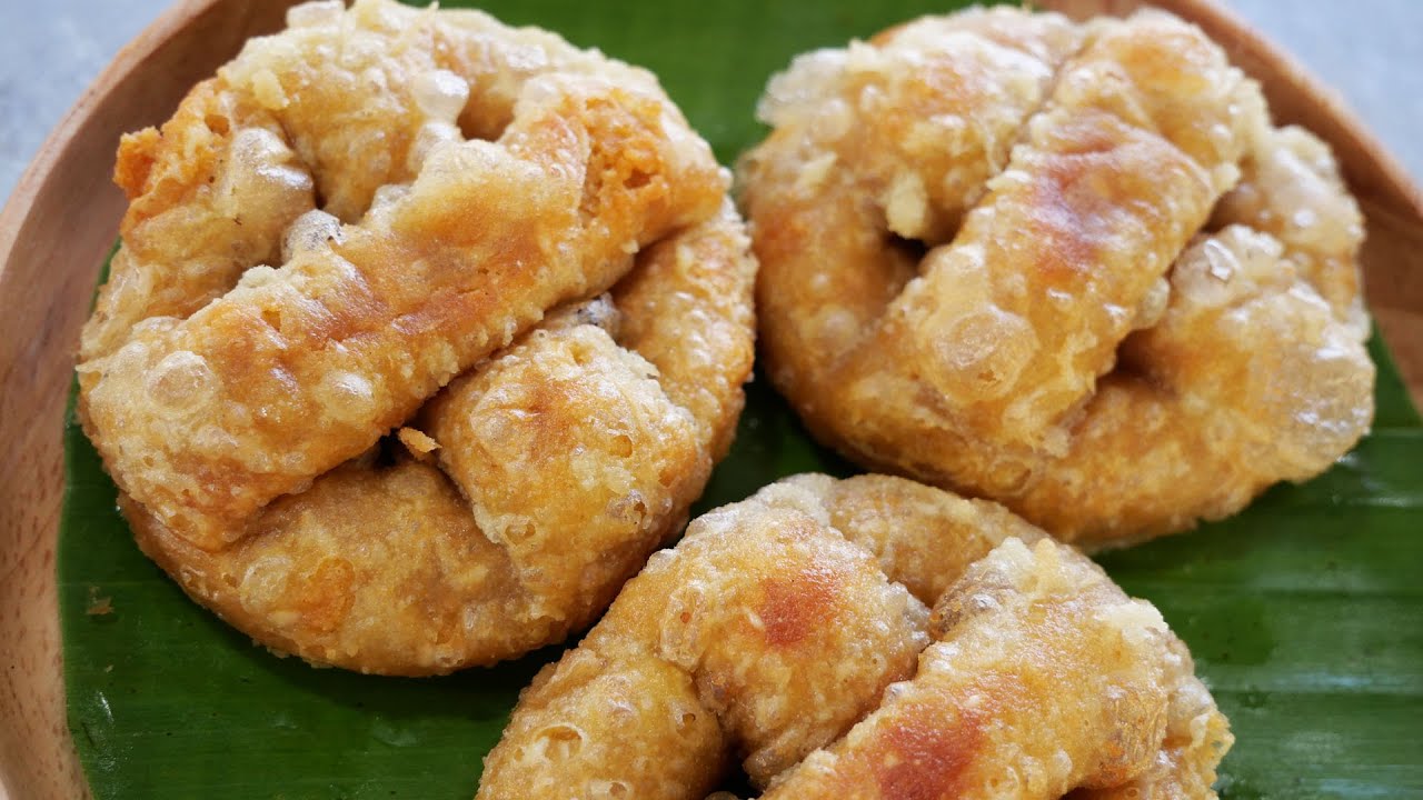 ขนมกง ทำง่ายๆ เนื้อนุ่มแป้งฟูกรอบ