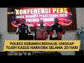 POLRES KEBUMEN BERHASIL UNGKAP TUJUH KASUS NARKOBA SELAMA 20 HARI