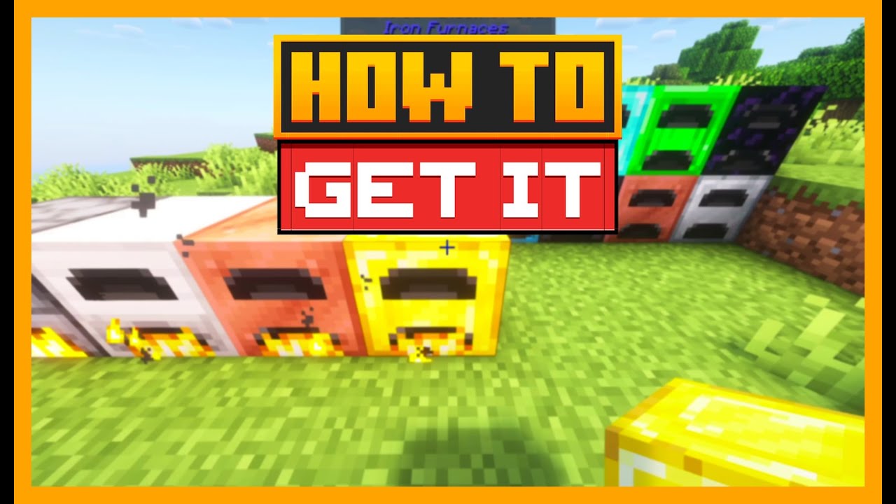 HOW TO CRAFT the GOLD Furnace from Iron Furnaces for MINECRAFT