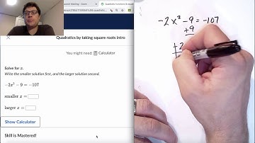 Quadratics by taking square roots intro