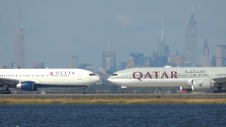 JFK Int'l Airport Plane Spotting Part 2 All Heavies + 2 Special Liveries A380 767 777 787 A350