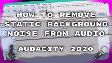 How to Remove Static Background Noise From Audio Recordings With Audacity