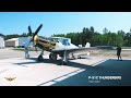 P51c thunderbird first start  1949 bendix trophy winner  aircorps aviation