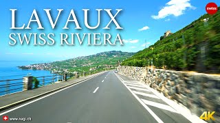 Lavaux: The Swiss Riviera 4K | Montreux to Lausanne on Lake Geneva | Grape Vineyards | #swiss