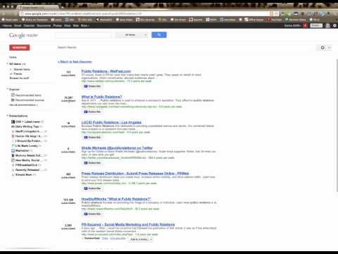 Setting up Google RSS Reader