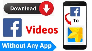 How to Download Facebook Videos without any App directly in Gallery #shorts screenshot 3