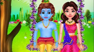Radha krishna Makeover Game||Janmashtami special||@kidsgamejunction #makeupgame #fashionshowgame screenshot 5