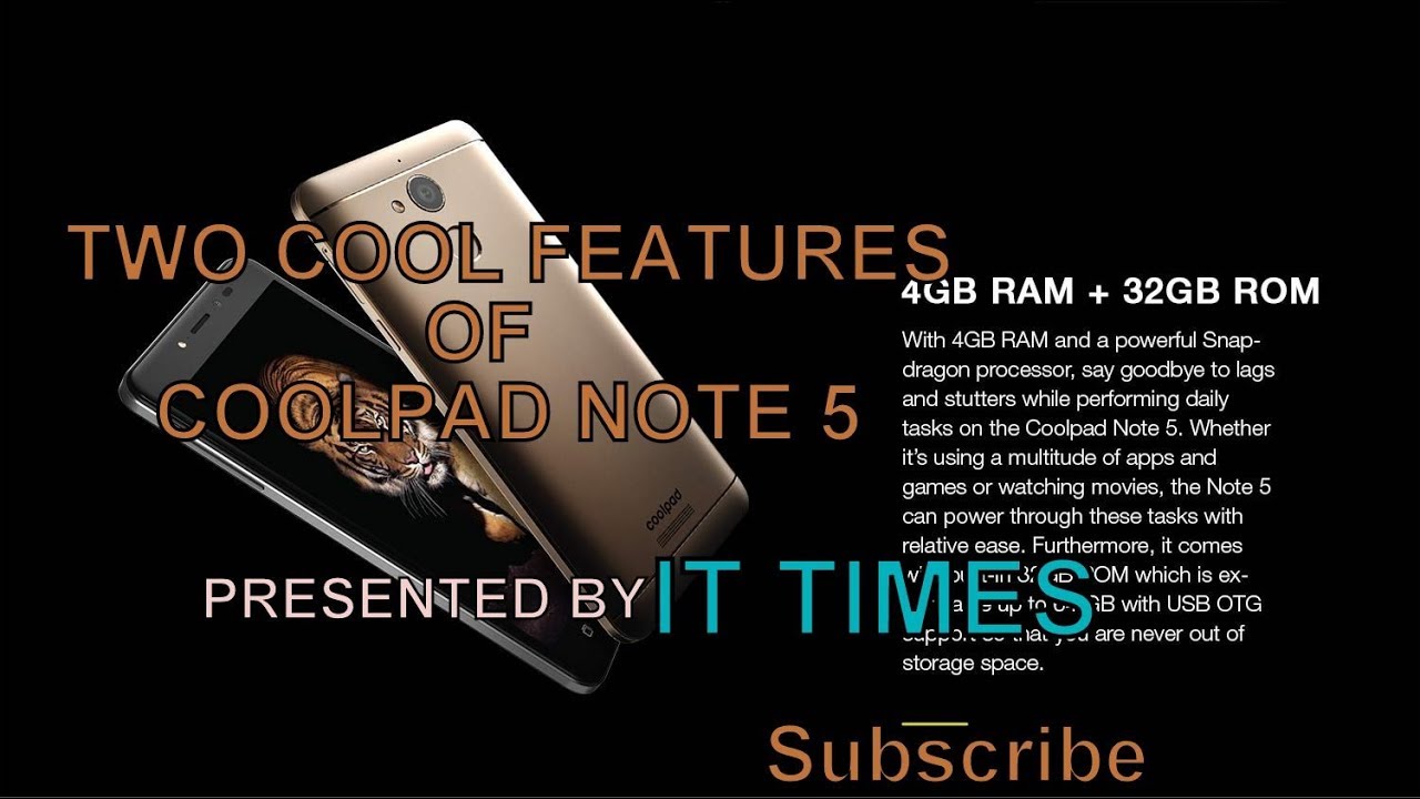 Two cool features of coolpad note 5