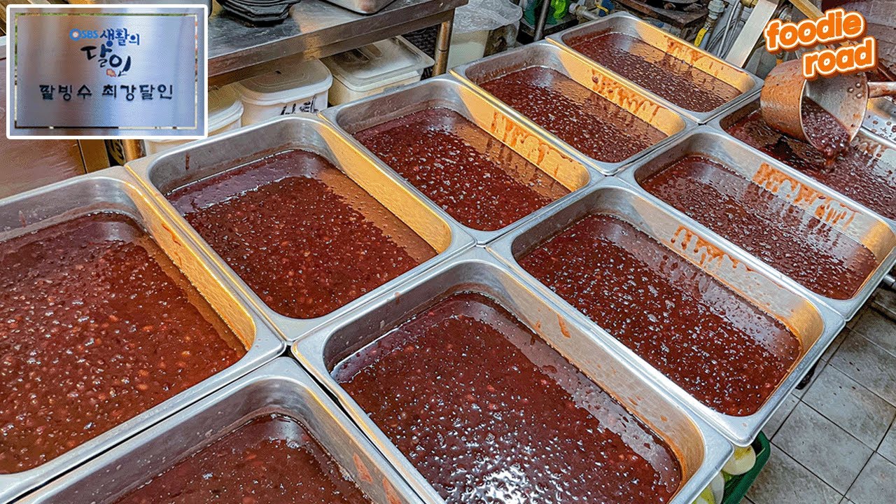 생활의달인 출연!! 팥빙수 장인이 만든 입 안에서 사르르 녹는 팥빙수 전문점🍨 / Korean street food