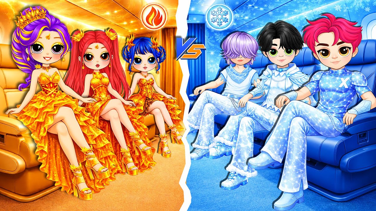 Хантрикс и Саджа Бойз: Битва модных преображений между Огненной Девушкой и Ледяным Мальчиком, час...