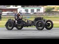 Delahaye 107 Racer w/ 6.2L Gipsy Major Airplane Engine: Bizarre Start-Up Procedure &amp; Accelerations!