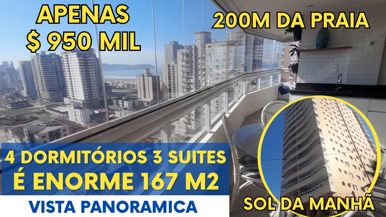 ESSE É PARA MORAR | SÃO 4 DORMITÓRIOS 3 SUITES COM VISTA MAR ANDAR ALTO | VARANDA GOURMET