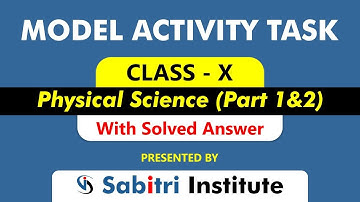 WBBSE Class 10 / Physical Science / Model Activity Task 2021 / Hindi Medium / With Solved  Answer