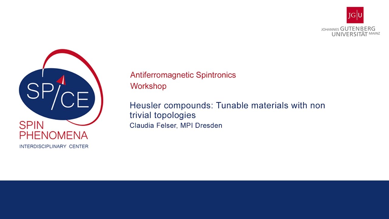 Talks Antiferromagnetic Spintronics Claudia Felser Heusler 