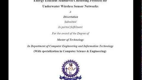 My Mtech Thesis || Table of Contents ||Underwater Wireless Sensor Networks ||Mtech Dissertation||
