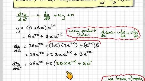 Showing general solution when auxiliary equation with repeated roots