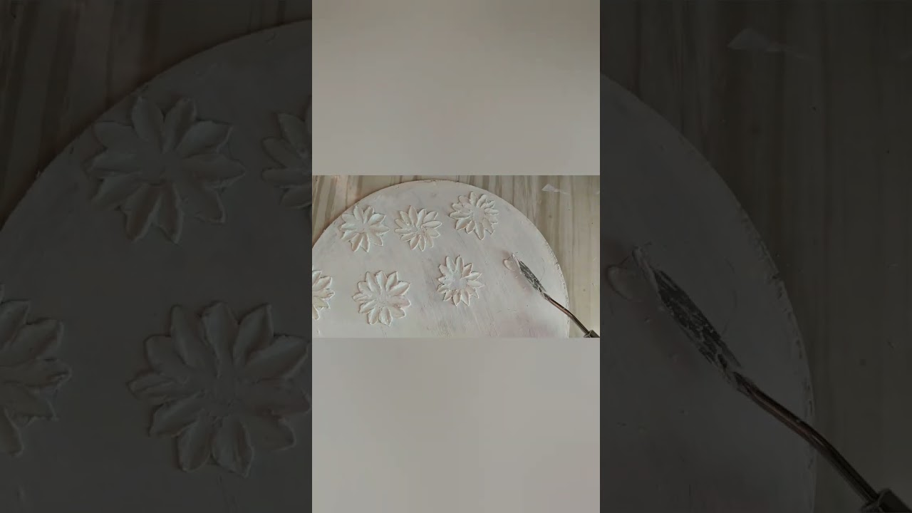 texture painting on MDF/flower 