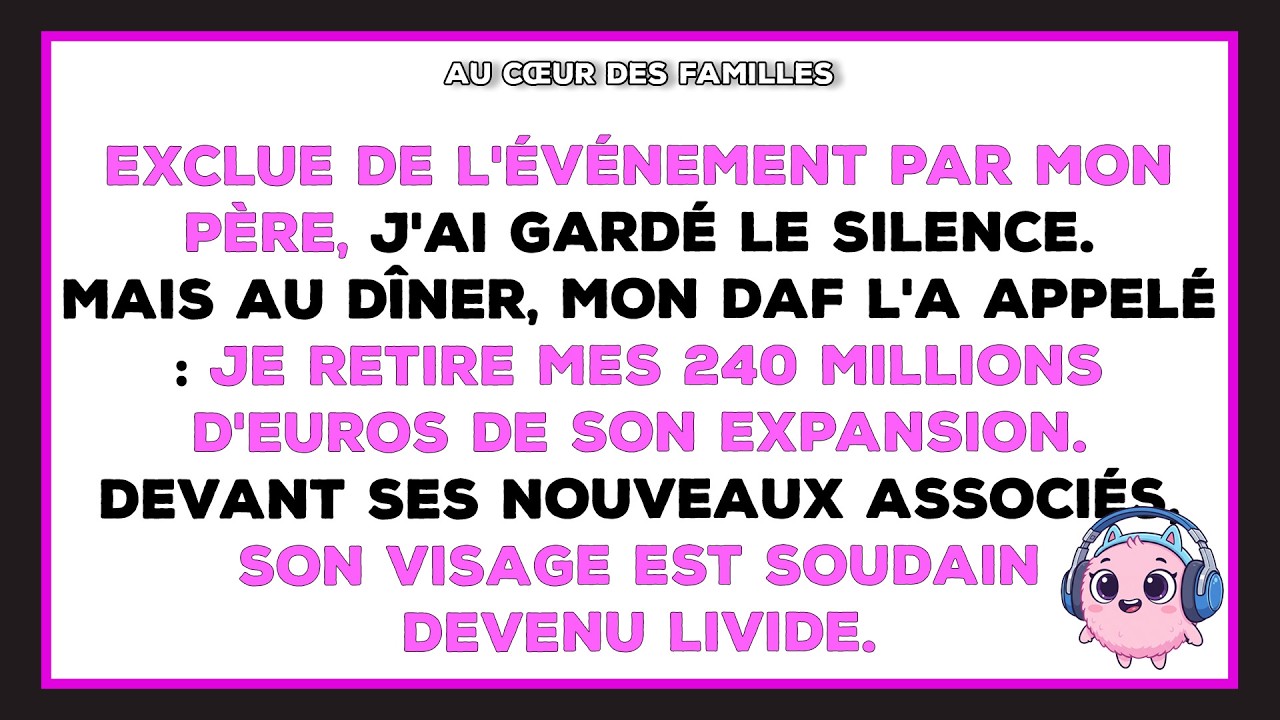 Mon père m'a interdit le dîner de fête, mais mon CFO l'a appelé pendant le dessert.