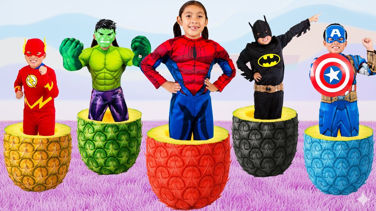 Супергеройское приключение Кадена и Мэдди с ананасами! 🍍