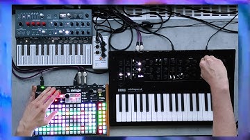 Kiwi. A weird electronic dance jam with Minilogue XD, Synthstrom Deluge and Arturia Microfreak