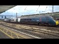 The Class 390 'Pendolino' Avanti West Coast No.390005 'City of Wolverhampton' arrives at Carlisle.