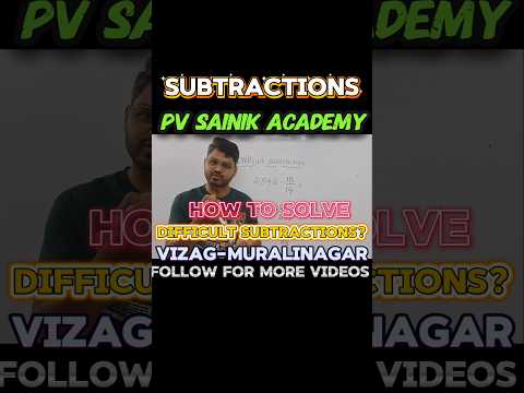 Subtraction simple trick #sainikschool #RMS #RIMC # AFCAT #CDS #SSC #CGL #CHSL #RRB #ALP #GD #UPSC