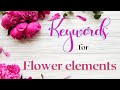 Canva keywords for flower elements #canvakeywords #flowerelements