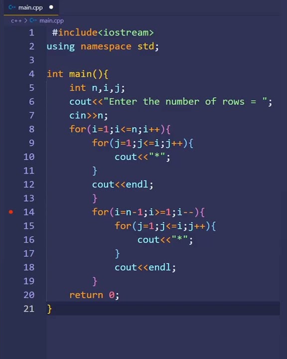 C++ program to print pattern programming || #reels #shorts #code #coder ...