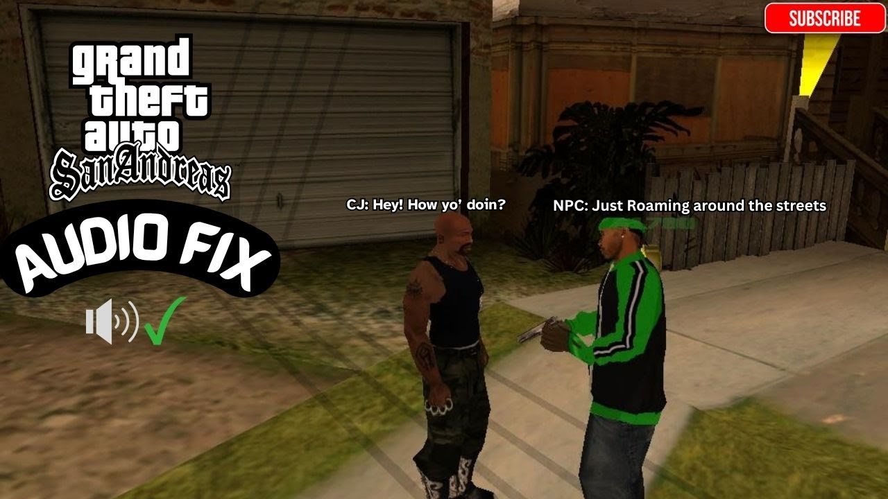 How to Fix GTA San Andreas [Cutscenes, Audio and Pedisterian's Voices ...