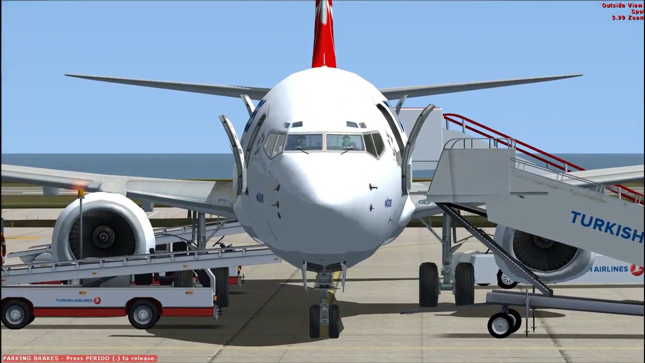 Trabzon LTCG Nevşehir Kapadokya LTAZ Boeing 737 800 Default Take Off and ILS Landing