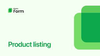 Product lisiting in NeetoForm