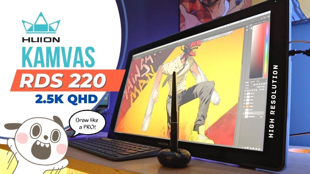 Discover the Secret to PRO Quality Art with Huion Kamvas RDS 220 QHD 2.5K