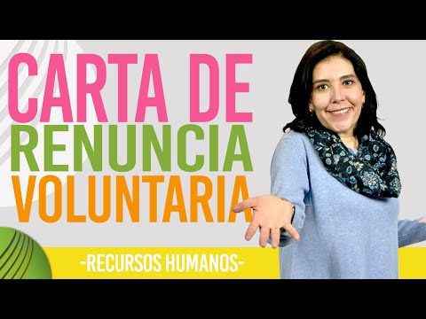 Recursos Humanos CARTA DE RENUNCIA VOLUNTARIA (Guía) Ana María Godinez Software de RRHH