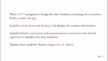 C++ Program - array of objects in C++