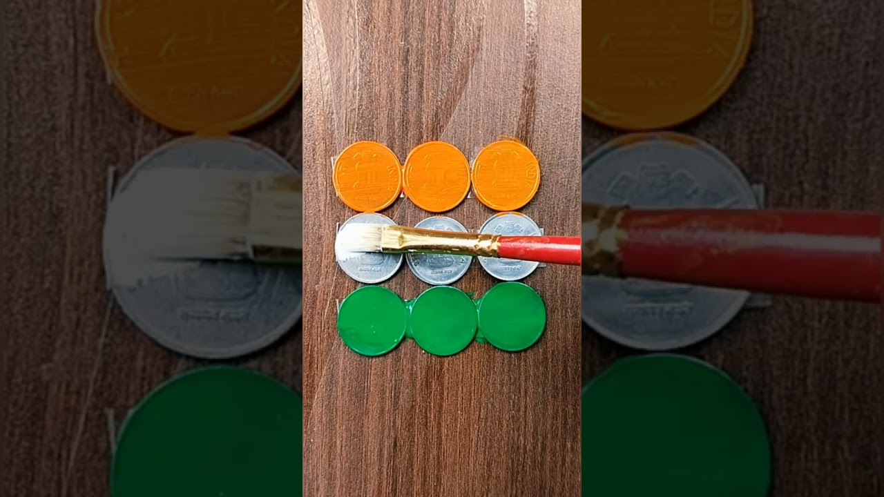 Great Indian Flag Painting on Coins 😱 ll Indian Flag Painting.. 