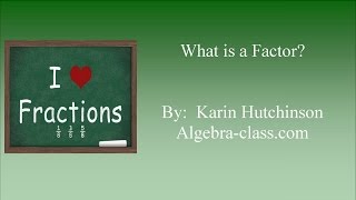 What Are Factors