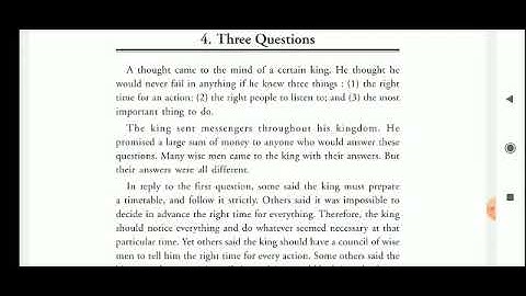 THREE QUEST chapter 4 class  8 class 8 English punjab board PSEB