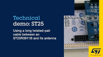 Using a long twisted-pair cable connection between an ST25R3911B and its antenna