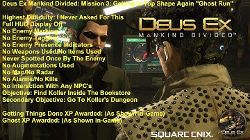 Deus Ex Mankind Divided: Mission 3: Getting In Top Shape Again 