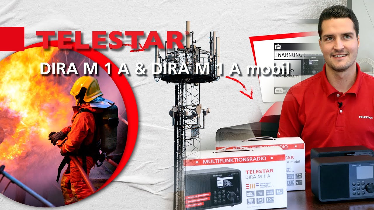 Die Digitalradios mit Notfallwarnsystem EWF , TELESTAR DIRA M 1 A und DIRA M 1 A mobil.