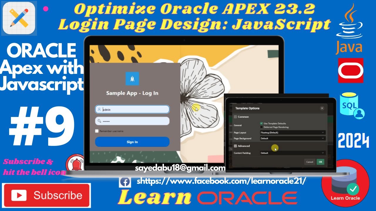Optimize Oracle APEX 23.2 Login Page Design: Step-by-Step