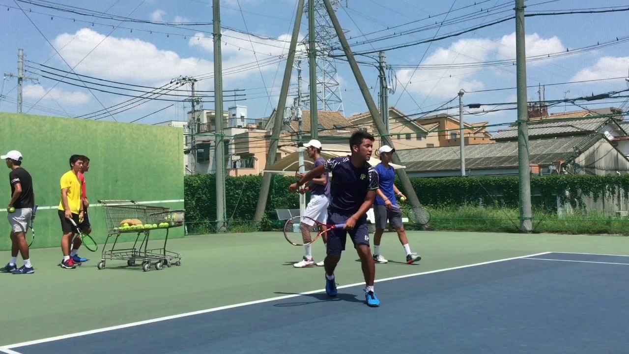 近畿大学体育会硬式テニス部 サービス練習17 7 Youtube