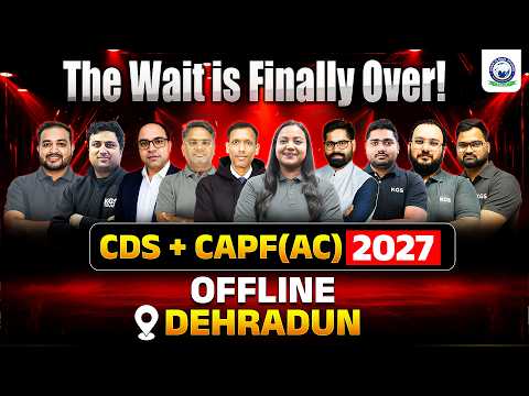 CDS/CAPF AC 2027 Offline Batch Dehradun 🔥 Khan Global Studies | Khan Sir & Team